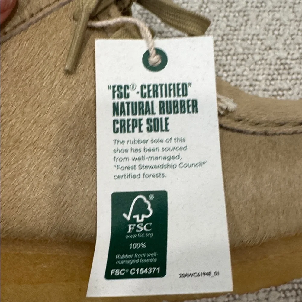 NWB Clarks Original Wallabee Men’s Maple hair Shoes Size 10.5